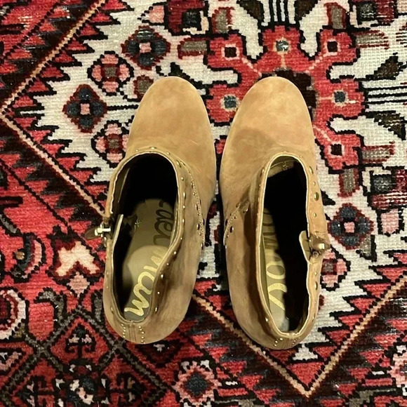 SAM EDELMAN CHANDLER STUDDED SUEDE ZIP CLOSURE ANKLE BOOT 8.5 - Picture 3 of 7